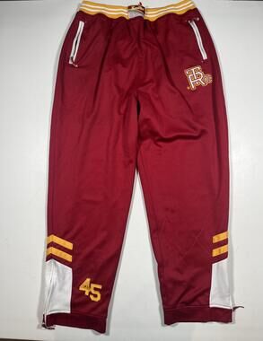 Team Roc Pants Mens 2XL Red Track Joggers 45 Logo Zip Ankles Polyester